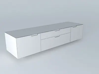 Media Cabinet  Free 3D model