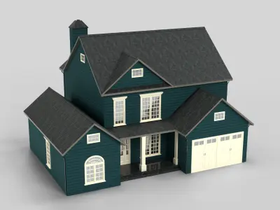British House Design 06T3 Low-poly 3D model