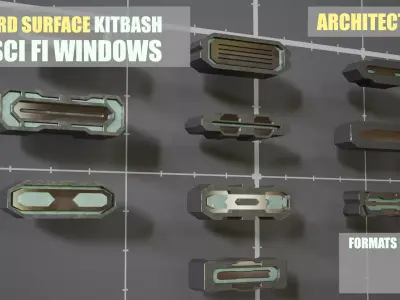 10 Sci Fi Windows 3D model