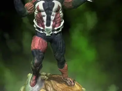 spawn figure holding gun 3D print model