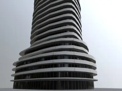 London Lombard Tower Low-poly 3D model