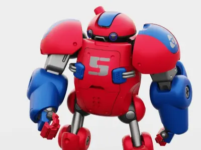 TOY BOT MONG RIGGED 3D model