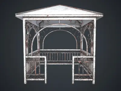 Alcove Worn Rust  Low-poly 3D model