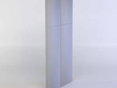 Door wooden Low-poly 3D model 4