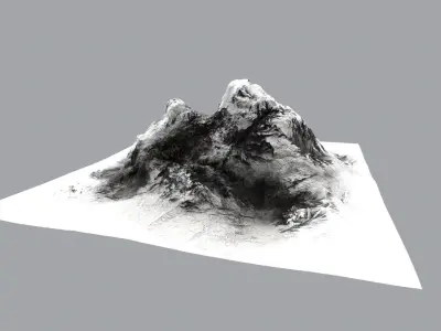 mountain Low-poly 3D model 16
