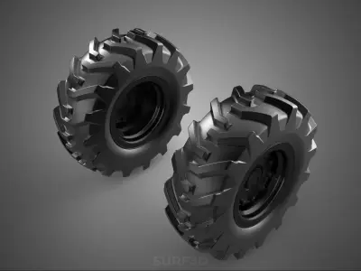 ARMORED PANZER ARMY MILITARY TIRE TYRE WHEEL RUBBER RIM VEHICLE 3D model