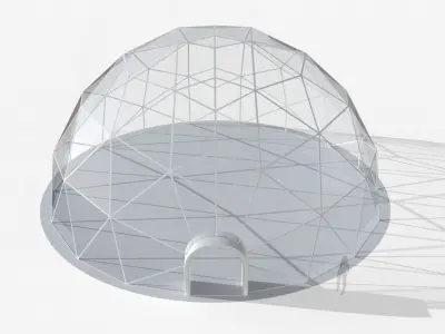 Geodesic Dome Tent 15m Diameter 3D model