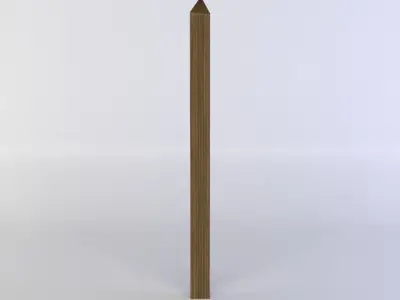 Fence segment pole Low-poly 3D model