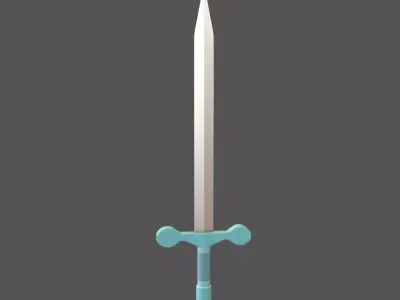 Cartoon Sword v1 004 Low-poly 3D model