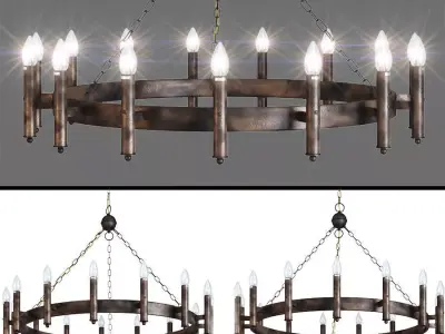 LOFT CASTLE CHANDELIER 15 3D model