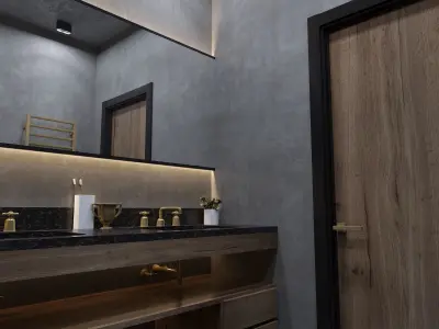 Modern Apartment for single people Bathroom 3D model
