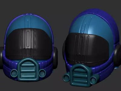 helmet high poly sculpt 3d printable ver 7 3D model 3D model