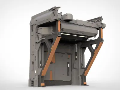 Sci-fi door collection 1 3D model