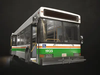 City Bus V3 Low-poly 3D model