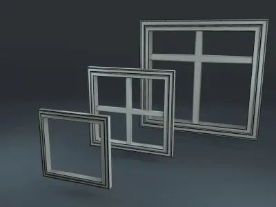 Window Frame Low-poly 3D model