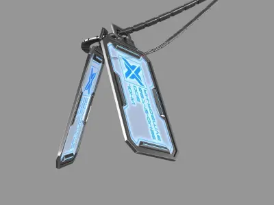 Sci-fi Holotags 3D model