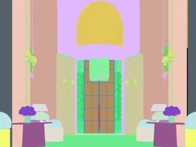 Saturn Hotel Corridor Free 3D model
