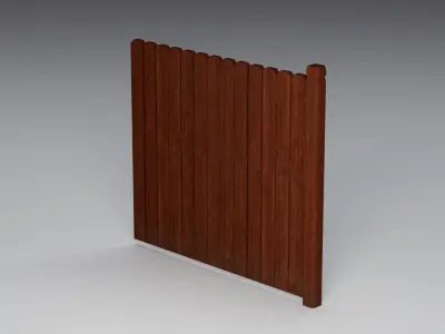 Fence Sectional Low-poly 3D model