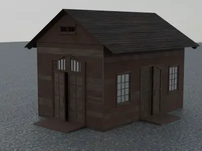 Forest meadow 3d model  Low-poly 3D model