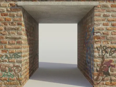 Apartment Building - Low-poly PBR  Low-poly 3D model