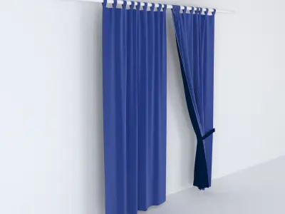 Double sided tape curtains 3D model