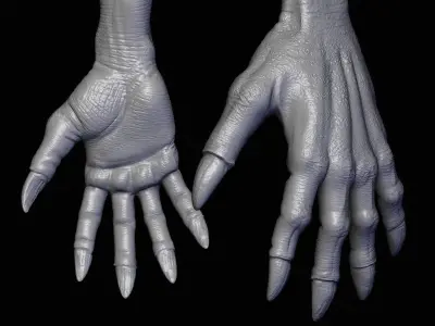 Realistic Alien 7 Sculpt 3D model