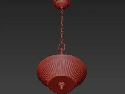 3 Light Brushed Nickel Pendant 3D model