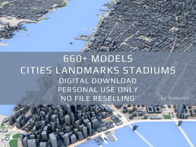 Ultimate 3D Cities Mega Pack 660 Models 3D model