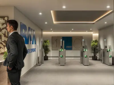 Office interior Reception Lobby scene 3D model