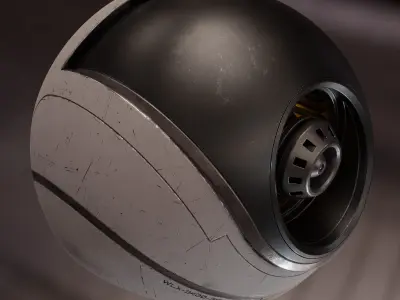 Sci-Fi Spherical Drone Texture