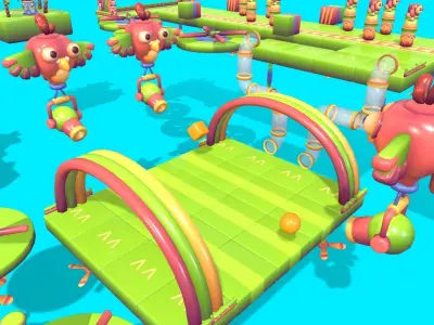 Cute Platformer Asset Pack Low-poly 3D model