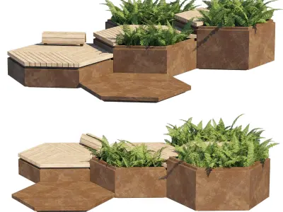 Solid Hex Podium 3D model