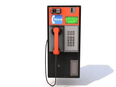 Payphone Low-poly 3D model