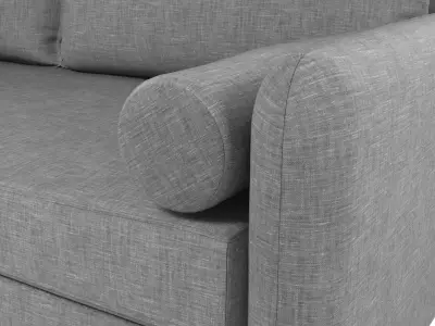 Grey Fabric Sofa 3D Model PBR for Architectural Visualization 3D model