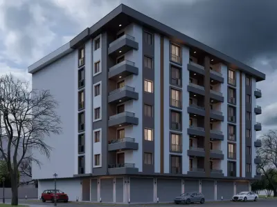 Apartment High Quality Exterior Scene Lumion 10 3D model 3D model