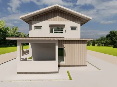 Casa Scene-villa-modern house 3D model