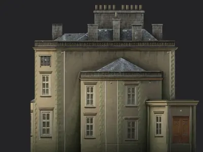 Grey Abbey House Low-poly 3D model
