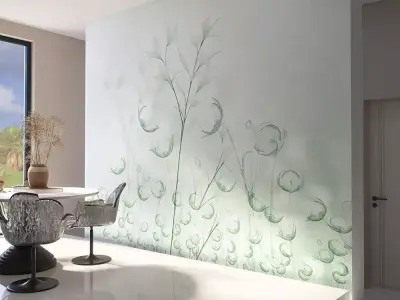 Ethereal Botanical Mist Wallpaper Texture  Texture