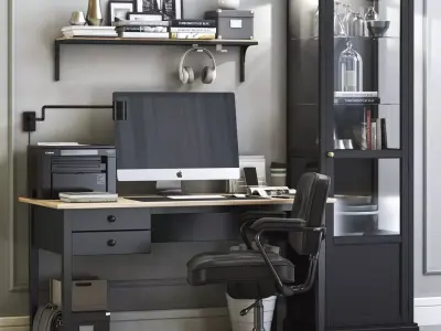 Office workplace 8 3D model