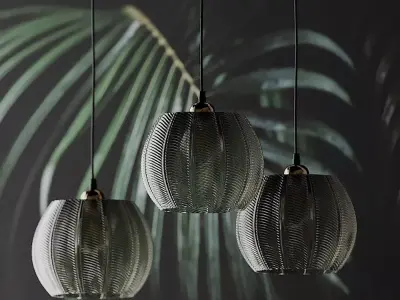 LOUIS GREEN GLASS PENDANT LIGHT from Beaumonde 3D model