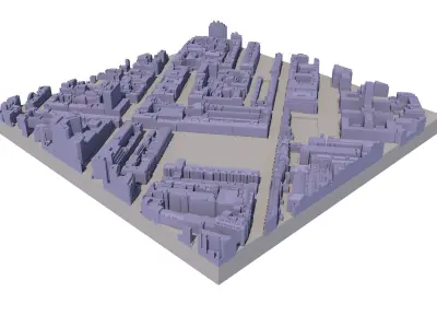 London city tile Level 2 block TQ2981 North East 3D model