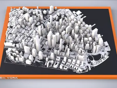 Cityscape New York USA 3D model