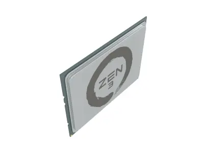 AMD TR4 CPU Zen 3 V1 001 3D model