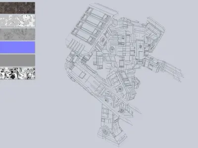 Advance Mech Low-poly 3D model order