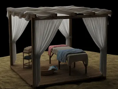 Beach outdoor set 8 3D model