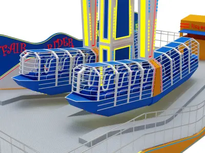 Funfair Rider 3D model