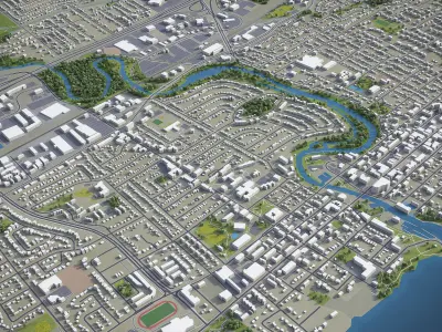 Oakville Low-poly 3D model