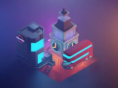 Cyber city 3D model