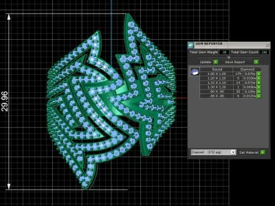 Diamond Ring for Women 3D print model 28