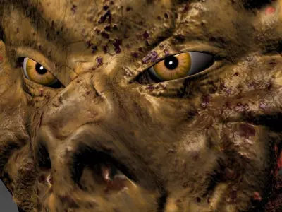 Hybrid Alien Low-poly 3D model